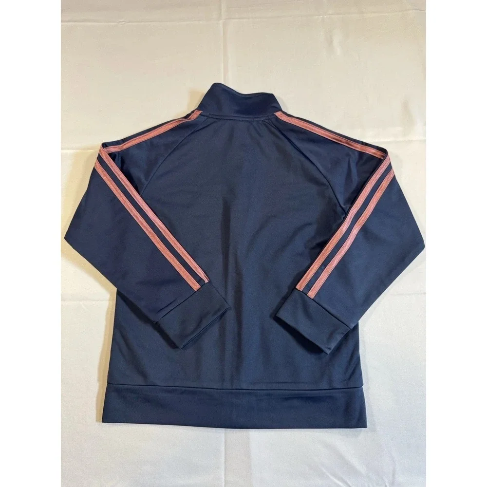 Adidas Jacket Girls Size 6 Blue Pink Full Zip